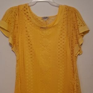 Womens tunic, yellow, size Large